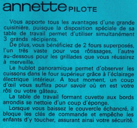 des annette pilote