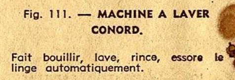 description lave linge conord