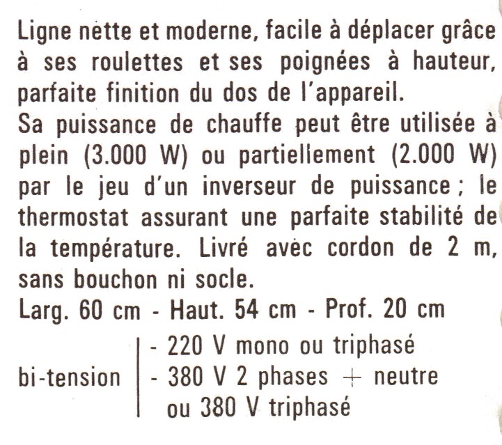 caractéristique riviera-matic