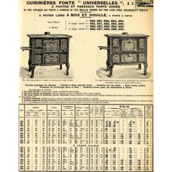 Cuisinières universelles à 2 trous 1914
