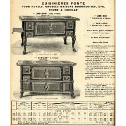 Cuisinières Fonte 1914