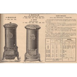 calorifère à feu continu  1909 1910