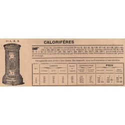 Calorifères N° 1 2 et 3 1906