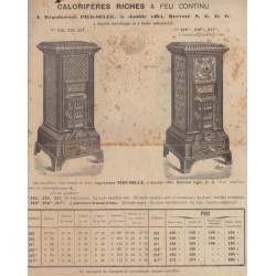 Calorifères riches à feu continu