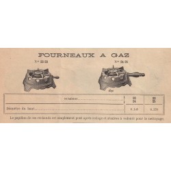 Réchaud à gaz N°24 et 25