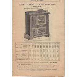 Cuisinières tôle et fonte Paris