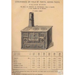 Cuisinières tôle et fonte Paris 1893