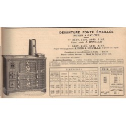 Cuisinières tôle et fonte Paris 1909