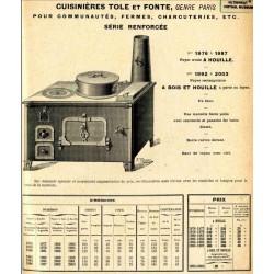 cuisinière tôle et fonte Paris 1914