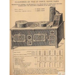 cuisinière tôle et fonte paris 1893