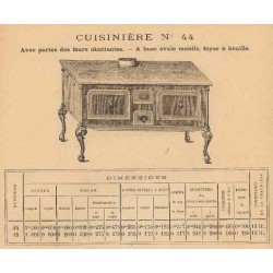 Cuisinières Fonte à 3 trous 1893