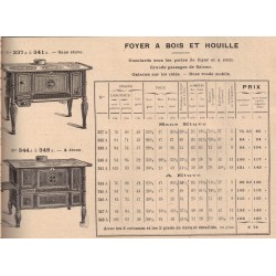 Cuisinières Fonte 1909