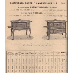 Cuisinières universelles  1909