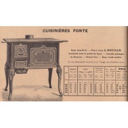 Cuisinières fonte à 2 trous 1906