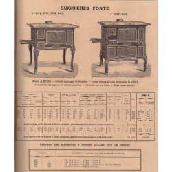 Cuisinières Fonte 4 trous 1906