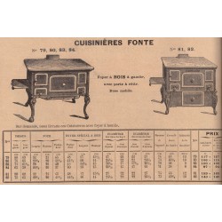 Cuisinières fonte 1906