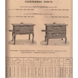 Cuisinières  fonte 1906