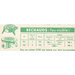 réchaud électrique 1950