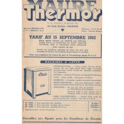 tarif lave linge 1952
