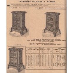 Cheminées de salle à manger 1906