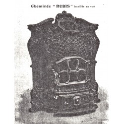 cheminée rubis émaillée en vert