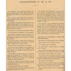 caractéristiques cuisinières