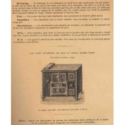 notice cuisinières tôle et fonte Paris