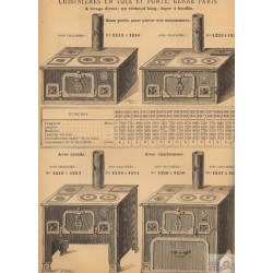 Cuisinières tôle et fonte Paris 1893