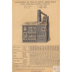 Cuisinières tôle et fonte Paris n° 61