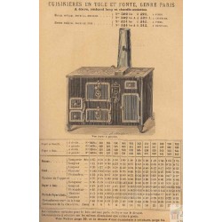 Cuisinières tôle et fonte Paris n° 62 1893
