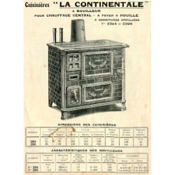 Cuisinières La Continentale 1928