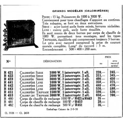 Calorifères électriques 1930