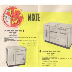 cuisinière mixte pied selle