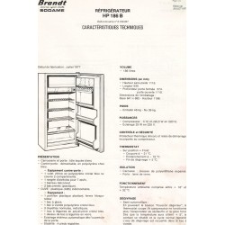 fiche technique HP 186 B
