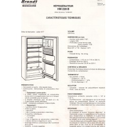 fiche technique HM 228 B