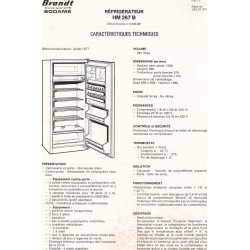 fiche technique HM 267 B