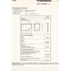 fiche technique T 3101 Thomson
