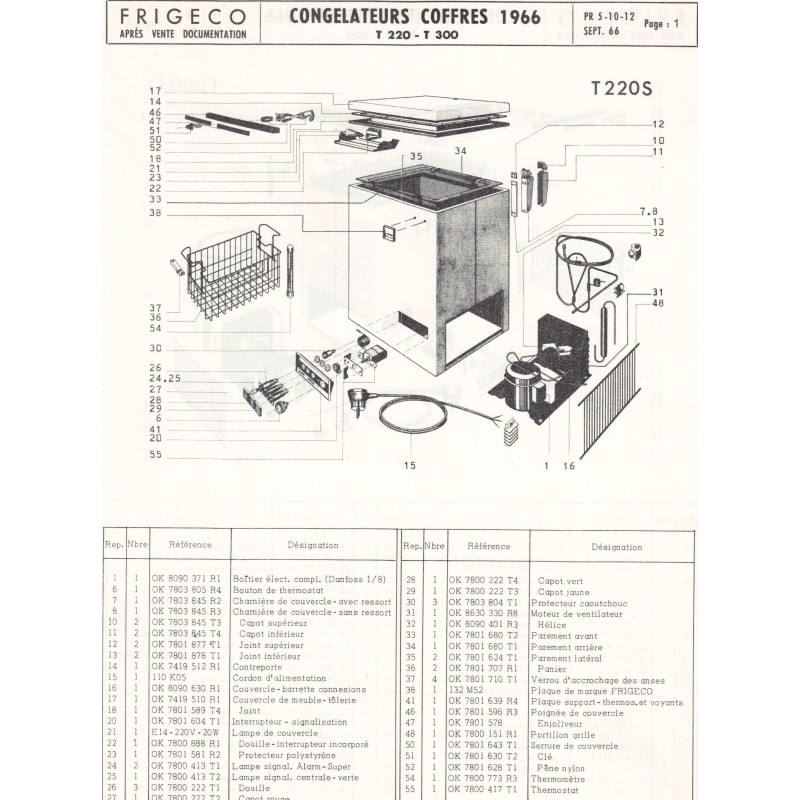 Congélateur T 220 S Frigeco