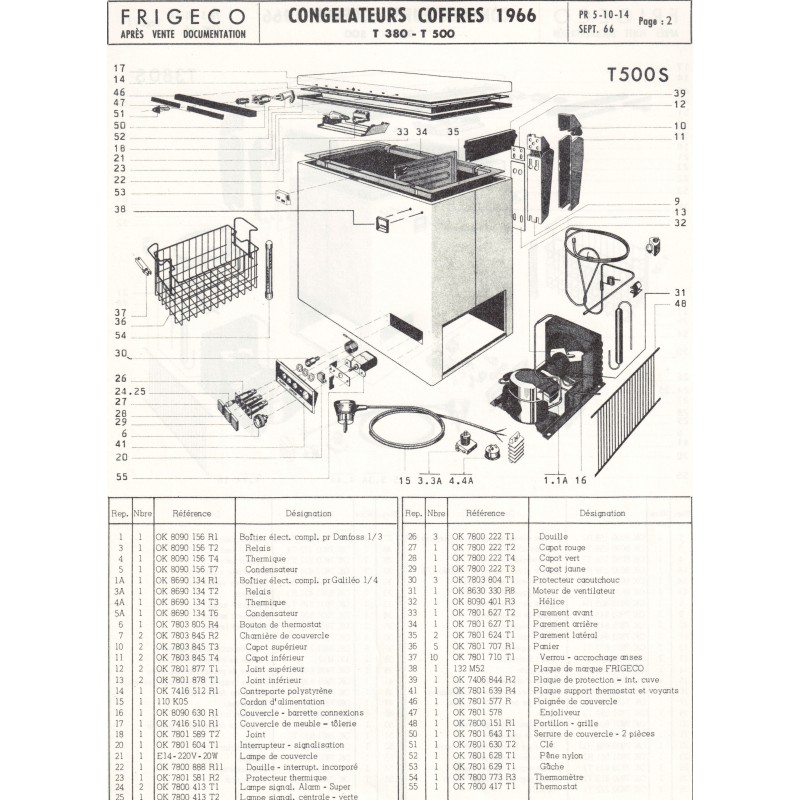 congélateur T 500 S Frigeco
