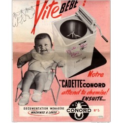 pub lave linge cadette de Conord