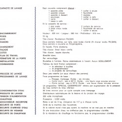fiche technique lv 92  Brandt
