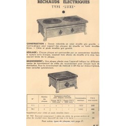 réchauds électriques luxe Thermor 1936
