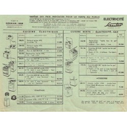 tarif  SAUTER 1959