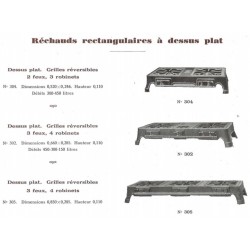 réchauds rectangilaires  1931