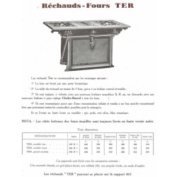 réchauds fours ter 1931