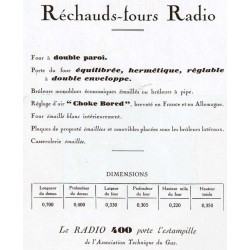 Réchaud Four Radio 1933