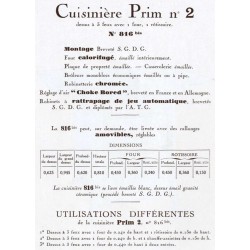 cuisinière 816 bis 1933