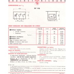 caractéristiques réchaud four n°46