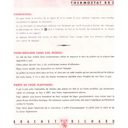 caractéristique thermostat BR 2