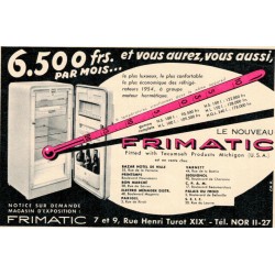 pub gamme 1954 Frimatic